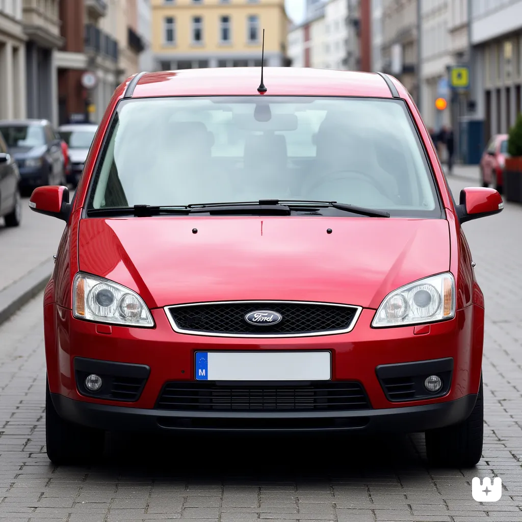 red 2003 Ford Focus C-Max MPV in Berlin, front ....png